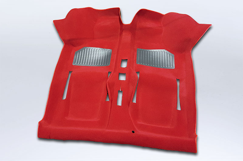 Tapijt rood ( 2 voetstukken )