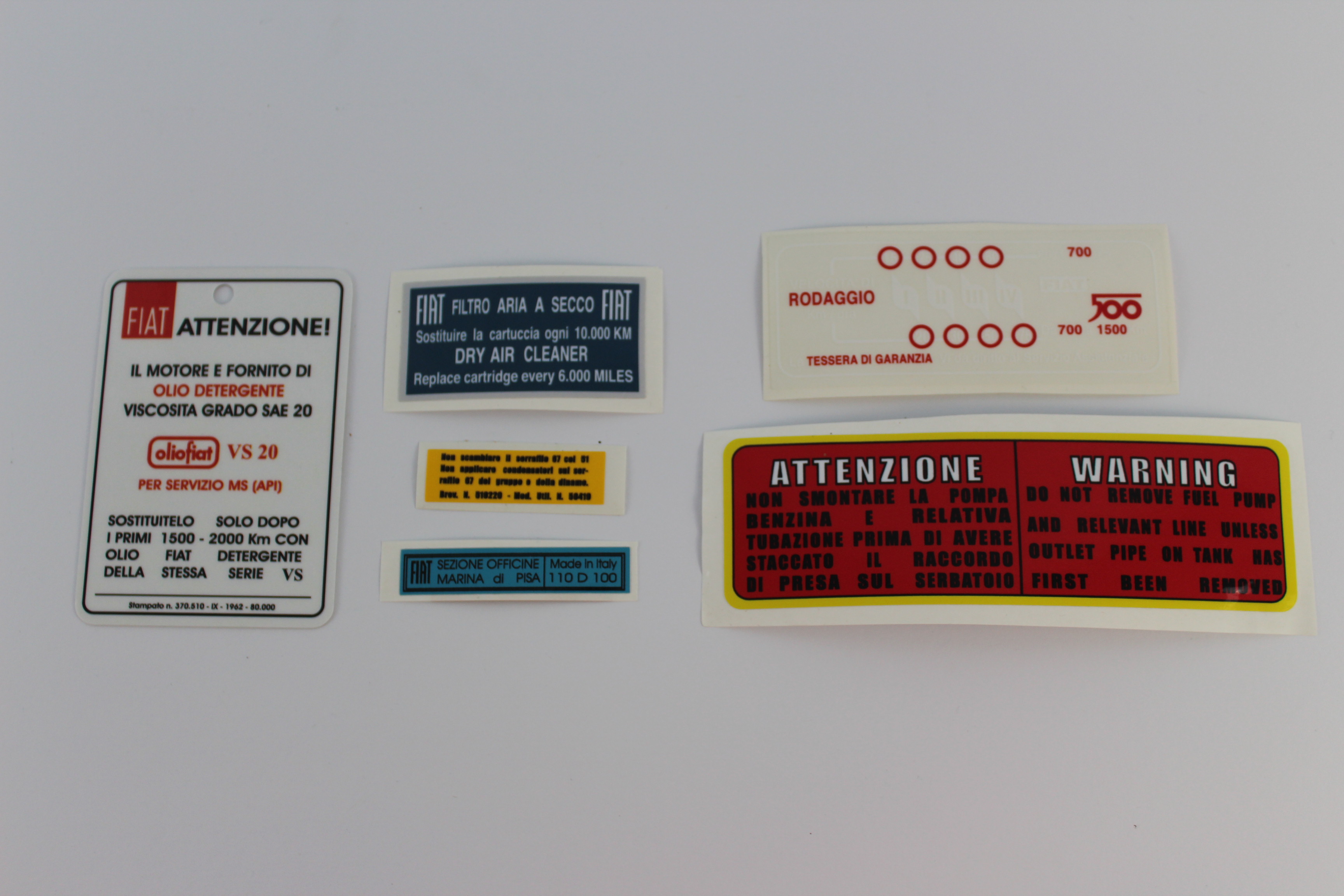 Sticker set Fiat 500 F / L / R