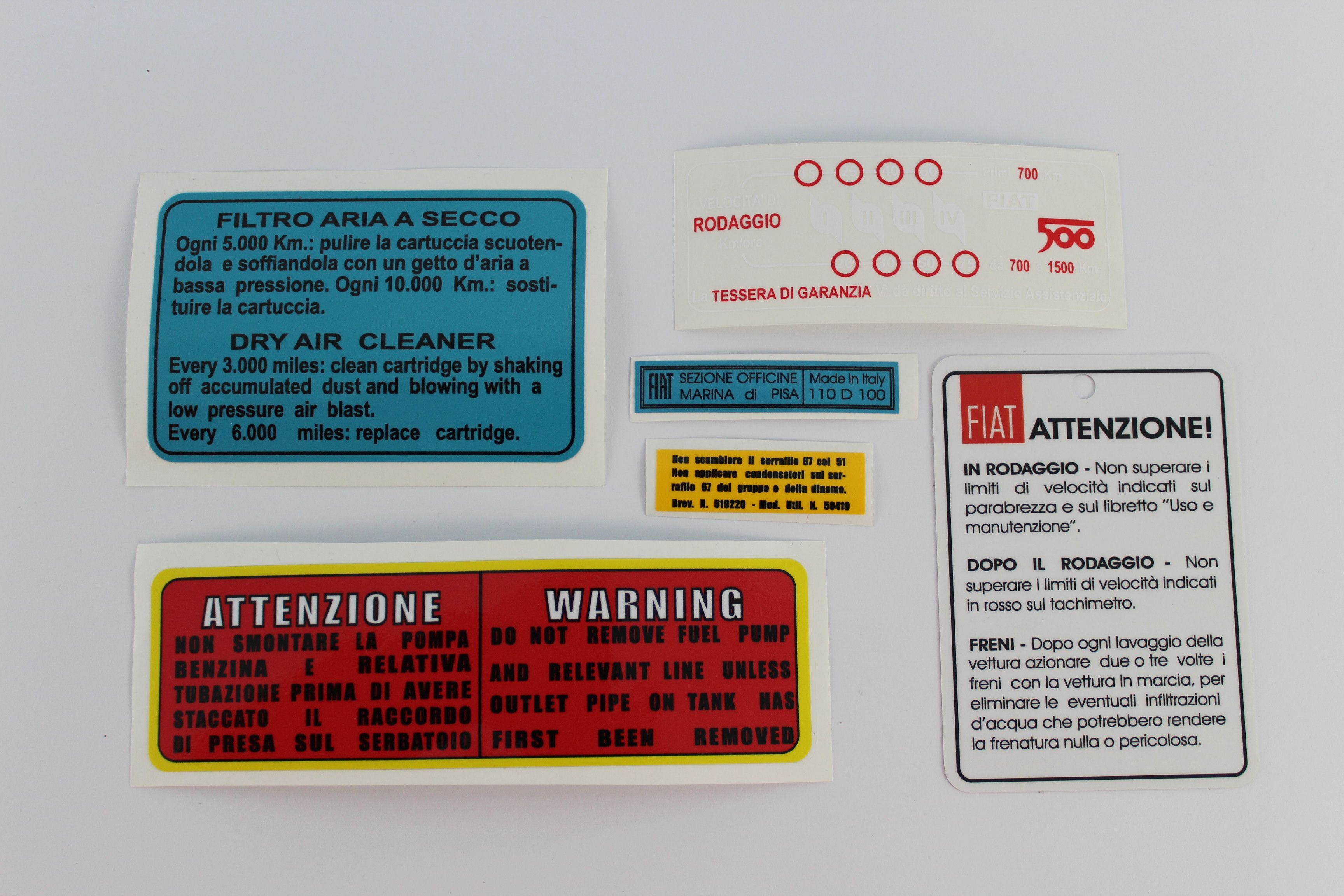 Sticker set Fiat 500 N / D