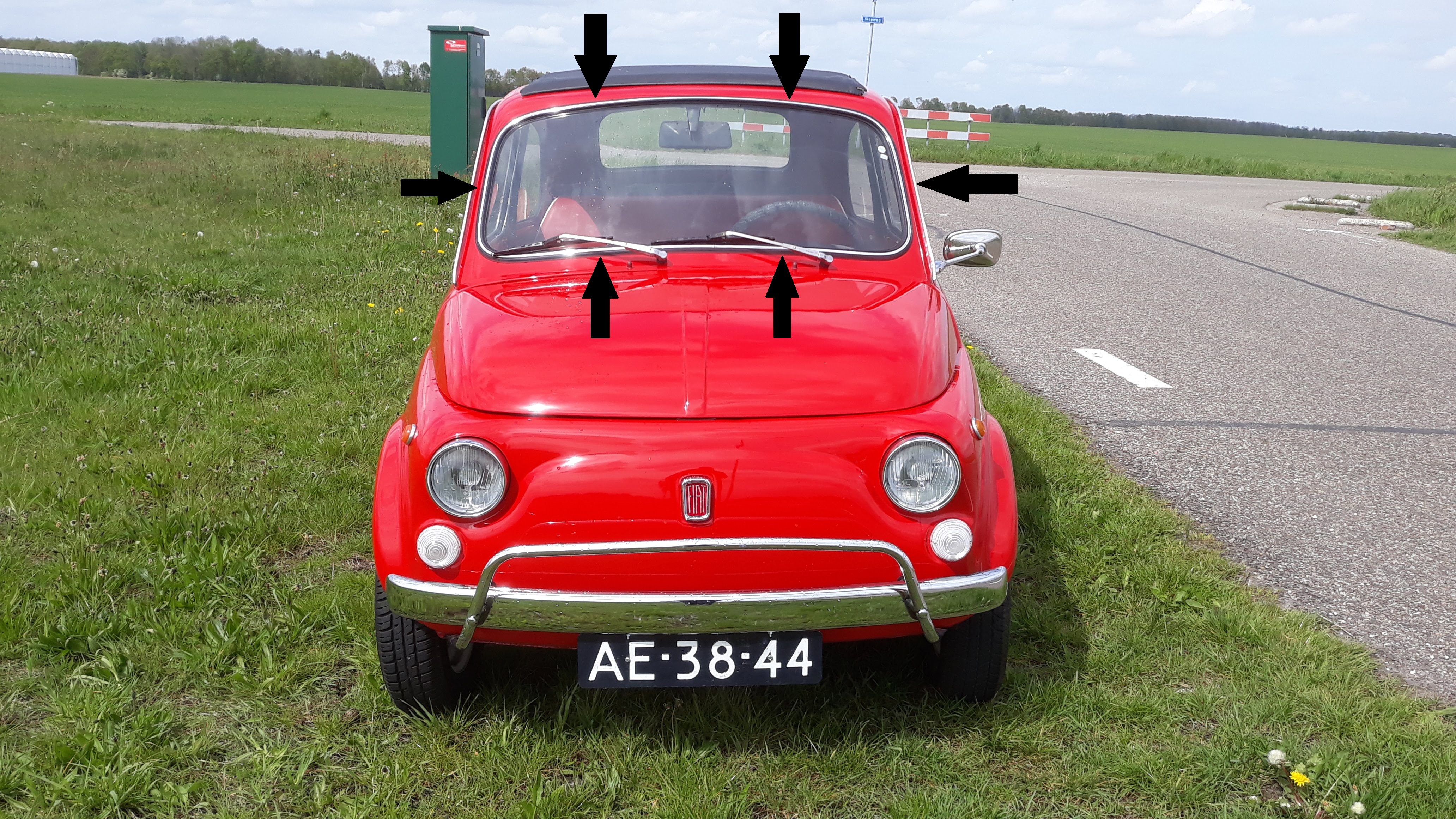 Voorruit rubber 500 L