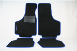 Mattenset blauw / zwart 