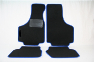Mattenset blauw / zwart