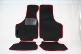 Mattenset rood / zwart